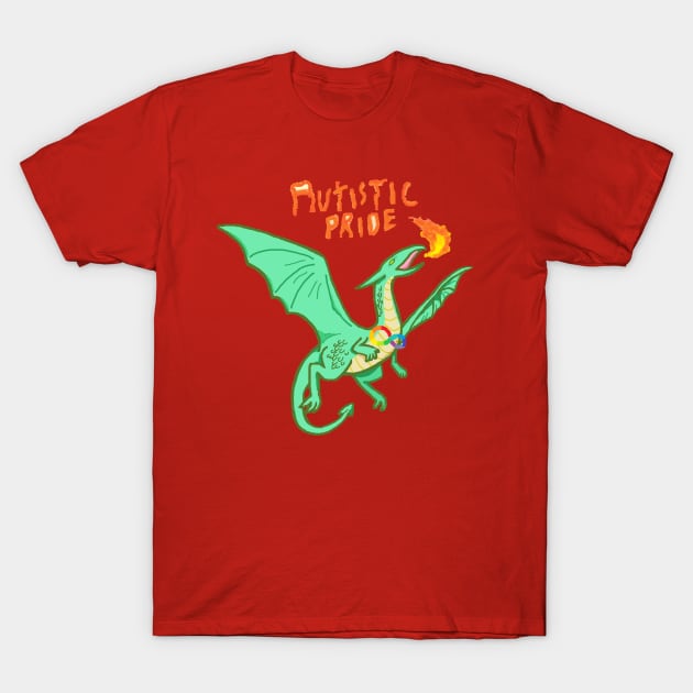 Autistic Pride Dragon T-Shirt by SpectrumDragon